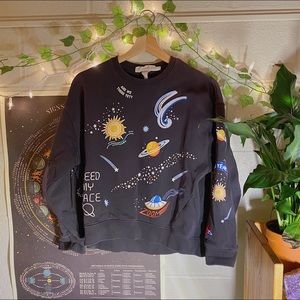 Space-Themed H&M Sweatshirt Size XS
